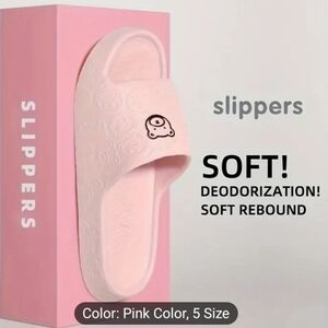 Pink Slippers with Cute Design